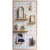 Wooden hole panel Nordic interior wall decoration porch wall hanging rack custom partition storage display rack