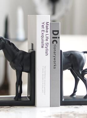 新中式复艺术NUB马书俊档摆书件书房柜书桌创意动物古书靠样板房