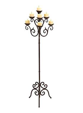 跨境欧式铁艺浪漫时尚婚庆烛台摆设节日落地创意装饰落地式烛台