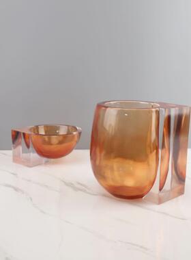 几新中式创意简约树脂花器件样设板房间客厅0006茶电视柜家居摆装