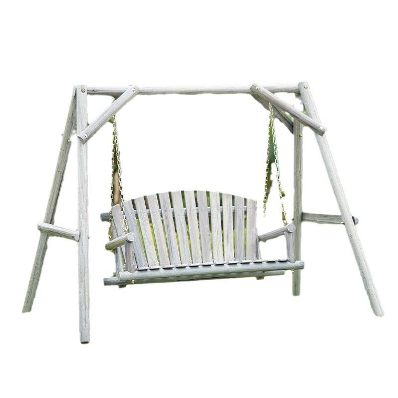 户外庭院荡家用阳台休闲双人吊椅实木桌椅室外坚固耐用秋千 - 图3