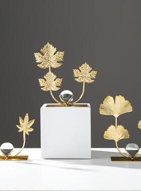 客厅博物架摆件装饰品电视柜精致摆件创意水晶球艺术龟背叶玄关电
