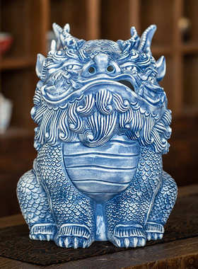感大气酒柜摆件摆件办公室礼品貔貅新款瓷器景德镇高级工艺品陶瓷