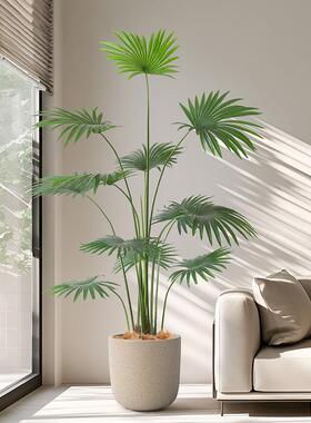 仿真绿植蓝花楹高端轻奢油2501122盆栽仿植物室内客生厅奶风装假