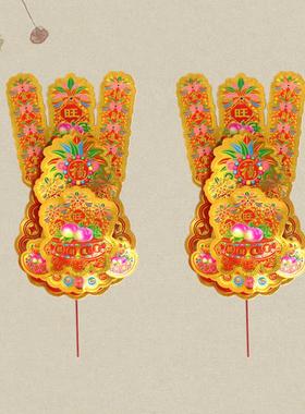 金花摆件神花参花挂红插花神位小金花神台潮汕佛具拜香炉装饰用品