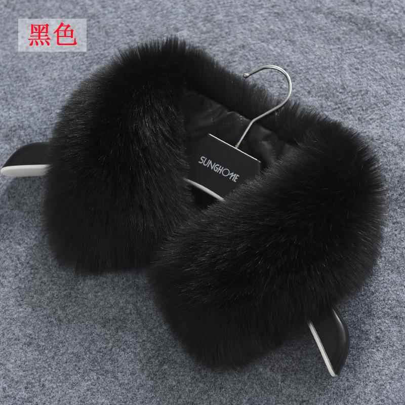 毛领单卖通用狐狸毛大毛领子秋冬保暖百搭棉衣呢大衣女士替换 - 图2