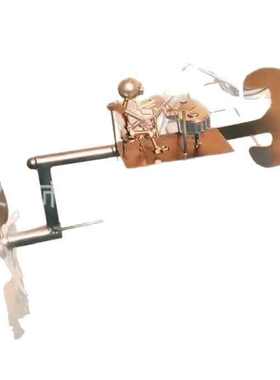 新款创意风车打鼓风车庭院花园农场金属复古装饰工艺