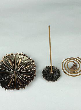 盘香线香香插香托葫芦香座盒檀香沉香炉莲花底座香熏炉摆件