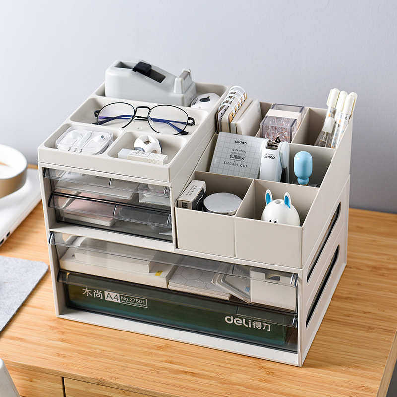 办公桌面多功能收纳盒多层文件文具抽屉式塑料整理盒创意,淘宝优惠券,粉丝福利购,淘宝优惠卷