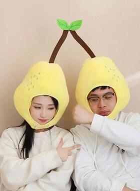 Couple Plush Headgear Headdress Novelty Dress up for Stage