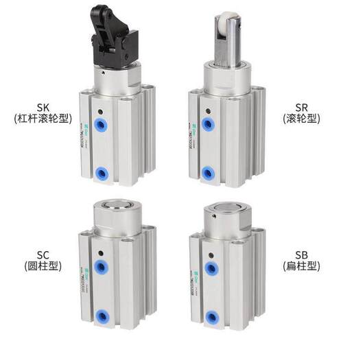 阻挡气缸TWQ/TTQ32/40X10-15/20/25/30SC-B-R-K流水线阻挡器带锁 - 图3