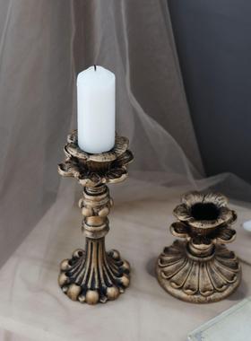 欧式古典香薰蜡烛台装饰摆件酒吧餐厅装饰品欧式复古怀旧拍摄道具