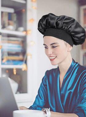 Hats for Men Satin Sleep Bonnet Wide Side Hair Silk Wrap