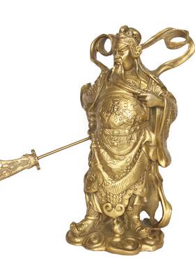 杨铜记铜关公摆件关公大小中号关公 飘带关公