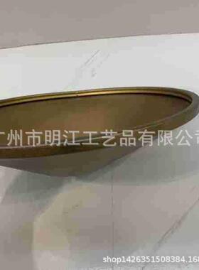 铁艺斗笠款酒店餐桌摆花新中式微景观托盘仿真花造景盘