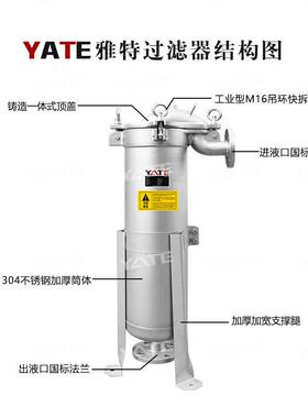 30洗4136不锈钢体流体过滤袋过式过滤液器洗衣液剂日化用品袋式滤