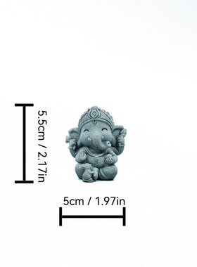 禅意象神摆件象鼻神跨境泰国风格印度象头神装饰品艺术大象摆件AI