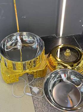 新款金色自助餐炉不锈钢吊炉酒店商用金色加热酒精炉餐炉厂家