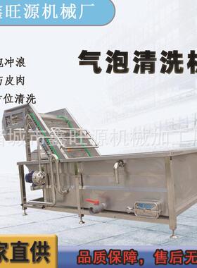 定制生姜压喷淋清洗设备洗菌菇鼓泡清洗机翻滚气泡洗菜机