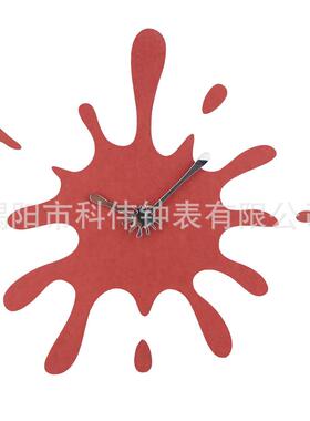 225新款时尚简约创意壁钟客装饰木质挂钟个性异型厅钟木T9201表钟