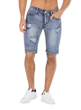 Men's Regular Fit Plain Denim-Effect Print Jeans, Casual Com