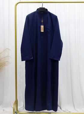 Muslim Clothing Men Thobe High Quality Robe Shirt Luxury长袍