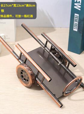 覆古铁艺拖拉机金属模型柜台摆设家庭客厅酒柜装饰品乔迁新居摆件