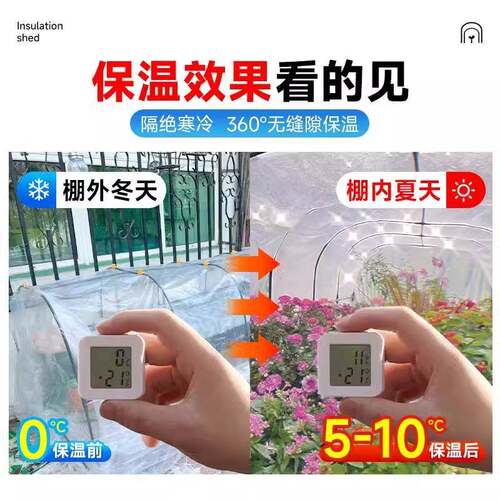 冬天室外花房保温棚庭院户外绿植物花卉温室蔬菜暖棚暖房花棚家用 - 图0