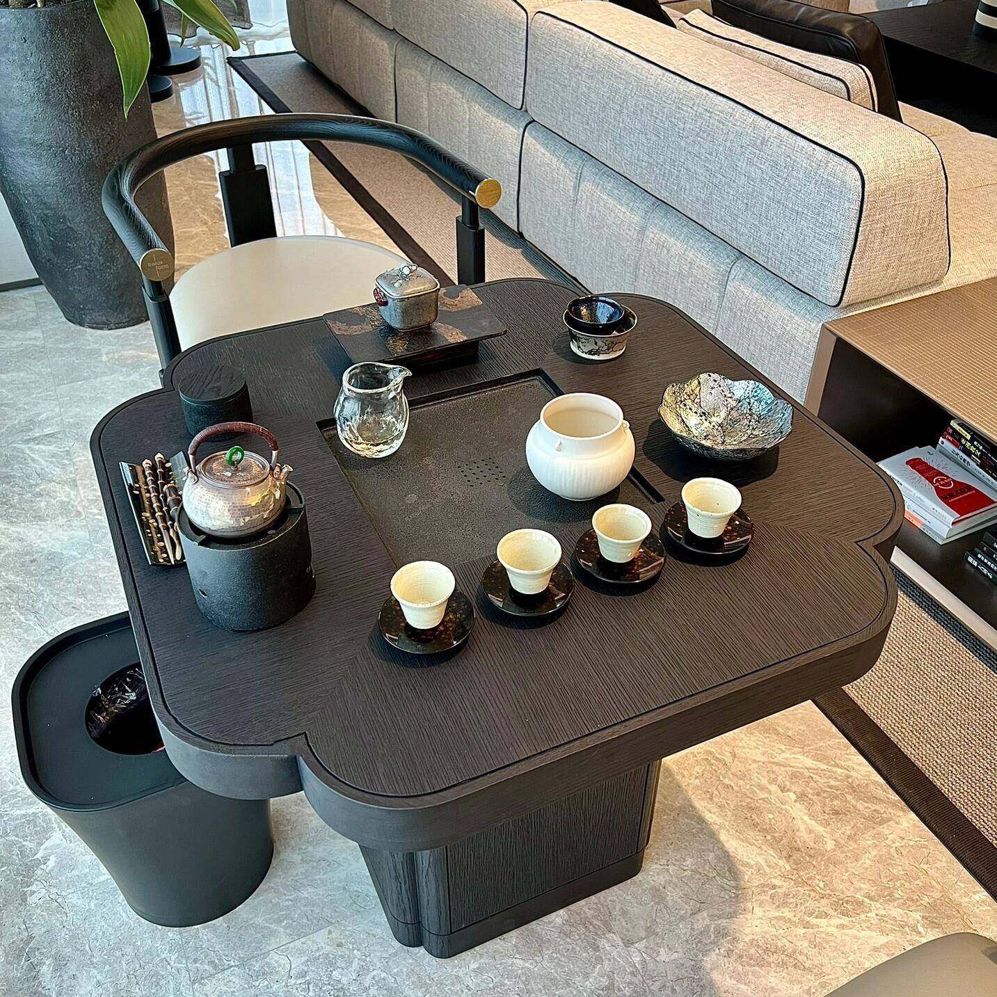 新中式实木阳台茶桌椅组合极简高端家用禅意泡茶桌意式小型茶台,淘宝优惠券,粉丝福利购,淘宝优惠卷