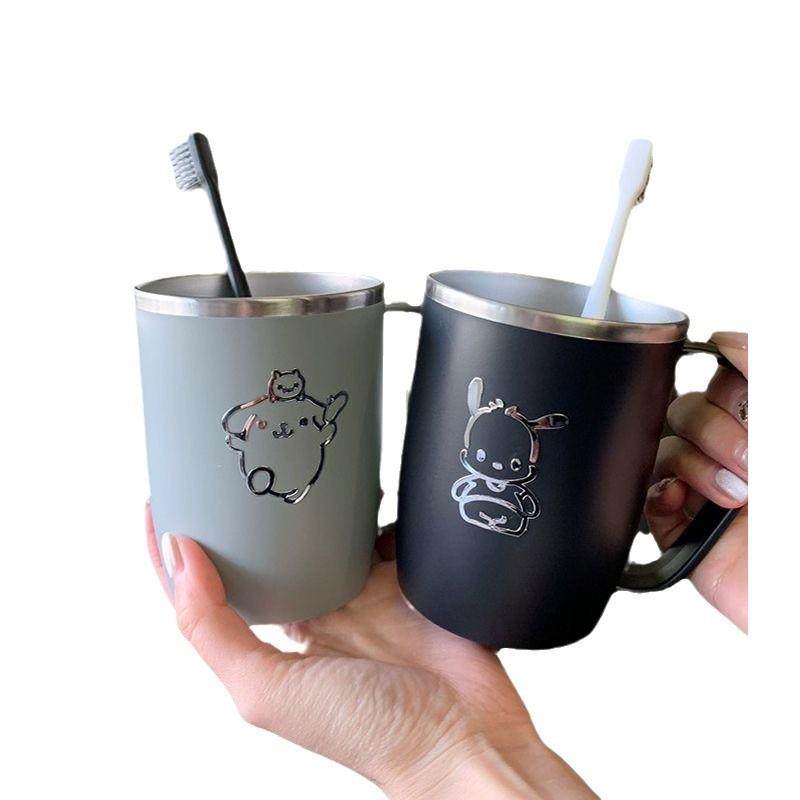 牙杯轻奢高级感卫生间日式304不锈钢洗漱口杯防霉刷牙水杯子带手,淘宝优惠券,粉丝福利购,淘宝优惠卷