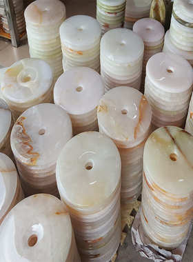 玉石平安扣摆件创意家居饰品中式客厅办公桌摆设玄关工艺礼品