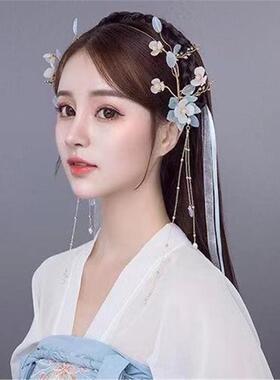 汉服头饰流苏步摇古风圣母光环仙女头箍懒人发箍女童短发古装发饰