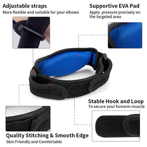 1PCS Tennis Elbow Support Guard Pads Pain Relief Strap Banda - 图1