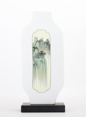 现代新中式禅意陶瓷摆设创意金属客厅玄关软装饰品花器样板房摆件