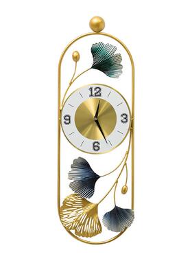 新中式创意墙饰挂钟银杏叶挂件现代简约壁饰家居装饰吉凤时尚挂钟