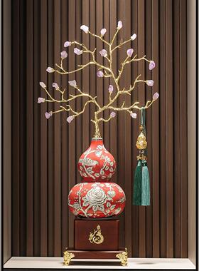 紫气来入玄件关手绘东葫芦摆招财客厅户电视柜装饰66554品乔迁新