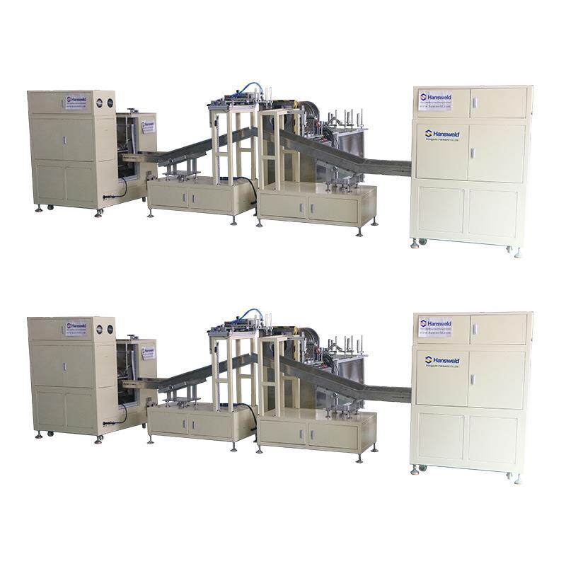 Fully automatic double curling station cylinder forming machine, cylinder and can flanging machine equipment, plastic plastic folding machine