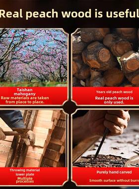 桃木虎头八卦镜兽头厕所挂件大门卧室厨房入户门对卫生间家居摆件