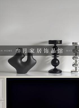 样板间客厅玄关抽象几个摆件酒柜书桌电视柜装饰工艺品家居陈设