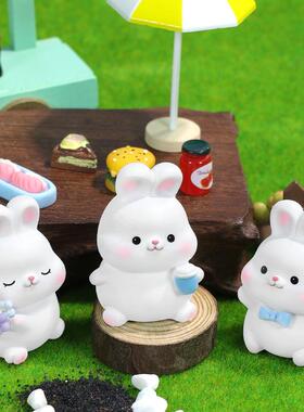 贝贝兔迷你摆件 可爱兔兔款办公室桌面装饰摆 儿童礼物量大