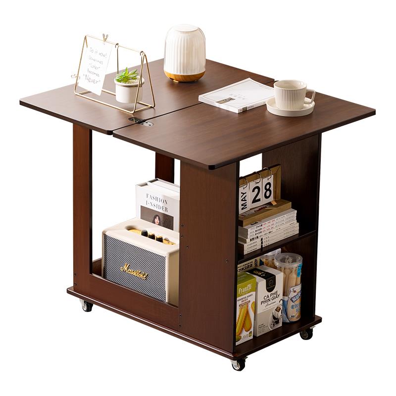 正品移动边几茶几客沙发边可中古小桌子小户型折柜叠推车厅置物架 - 图2
