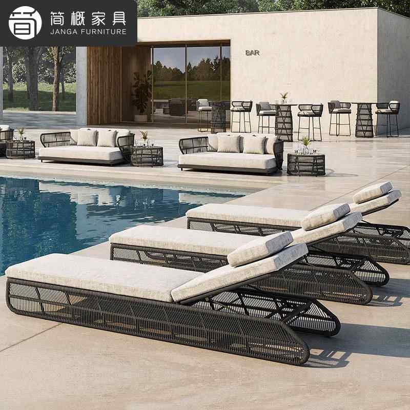 闲墅庭院花园沙发藤编休118防水防晒家酒店民宿躺具床客厅阳别台,淘宝优惠券,粉丝福利购,淘宝优惠卷