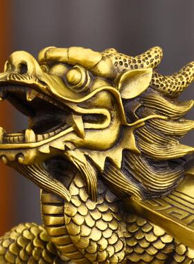 铜柜台，纯黄铜龙龟饰品，纯铜八卦钱龟龙头，办公室，家庭，客厅