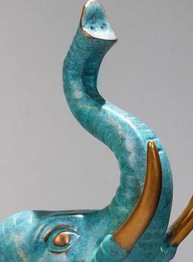 TOUCH MISS如意吉祥大象铜摆件工艺品铜器客厅玄关装饰品乔迁礼品