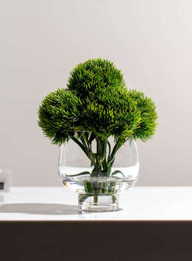 简约设计轻奢花艺绿植花瓶售楼处样板间洽谈室前台茶几餐桌面摆件