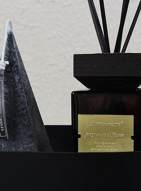 简约tb-65790铁艺样板卫生间洗手台摆件香薰蜡烛套托盘卫浴房面装