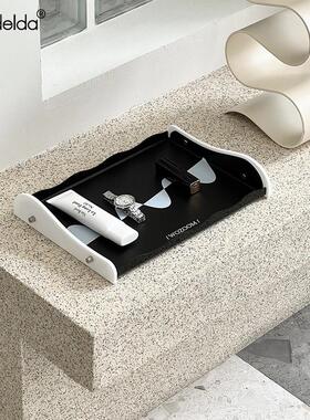 Mandelda入户玄关摆件酒柜装饰品轻奢进门桌面收纳层架客厅小托盘