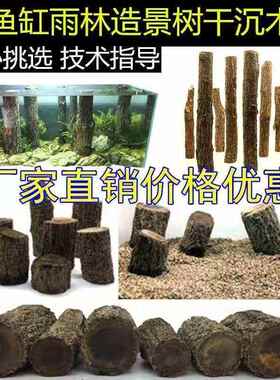 鱼缸沉木森林树干水草造景红杉木雨林缸装饰乌龟缸杜鹃根香槟树枝