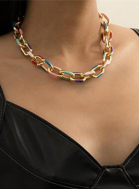 High Quality Punk Lock Choker Necklace Pendant Women Collar