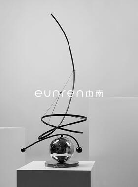 由南现代轻意奢创恒星房环绕艺术件家居EVE玄关柜样板酒店软装摆